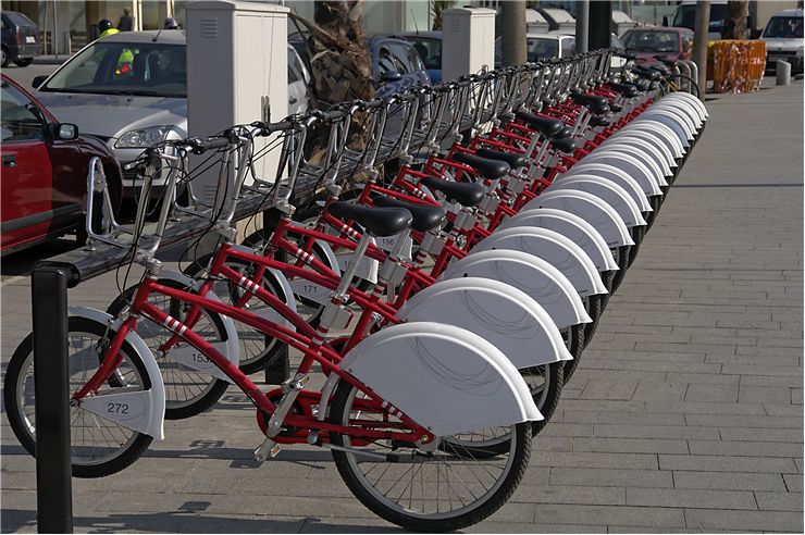 Picture Of Bicycle Parking In Barcelona