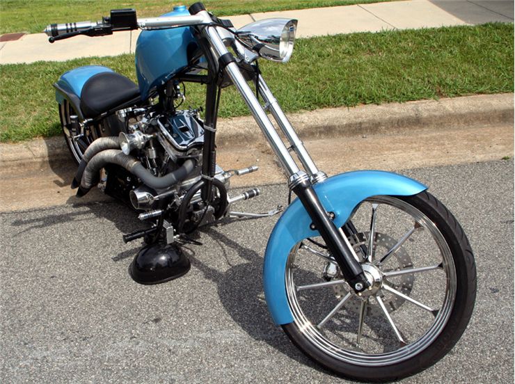 Picture Of Blue Motorbike