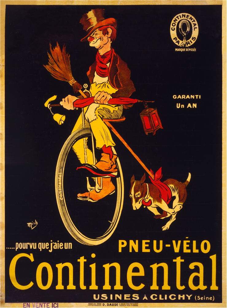 Picture of Continental Bicycle Tire Advertising Poster 1900