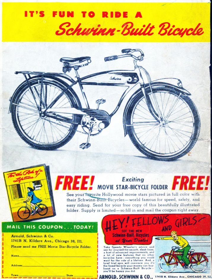 Picture Of Cruiser Bicycle Advertisement From 1946