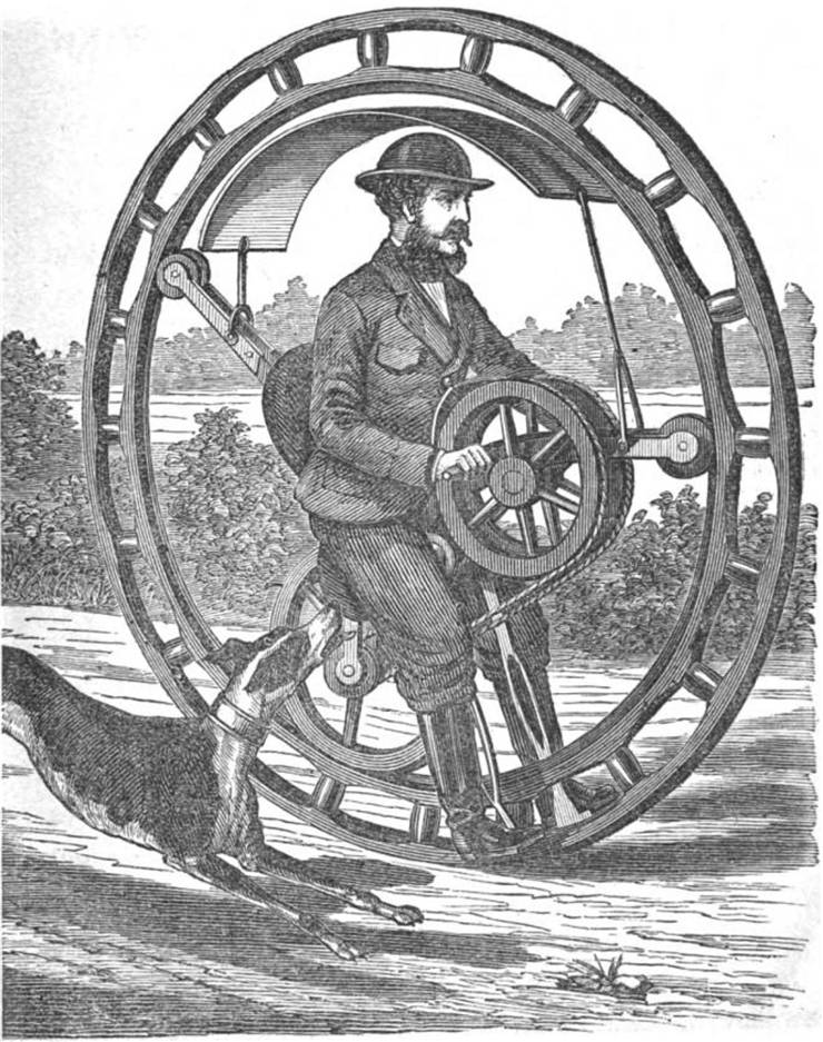 Picture of Hemming's Unicycle Flying Yankee Velocipede