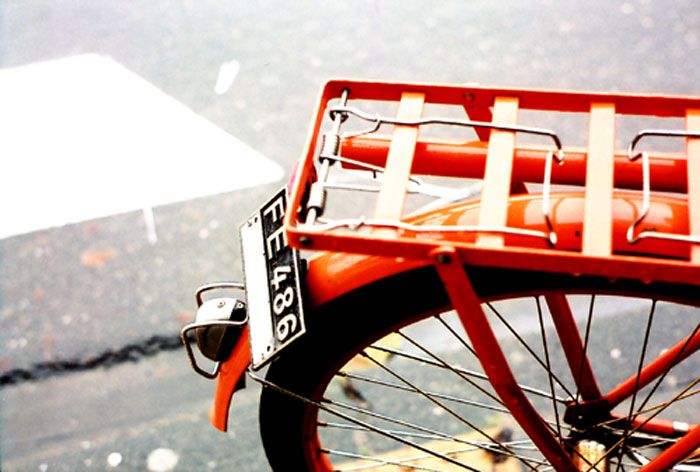 Picture Of Orange Red Bicycle