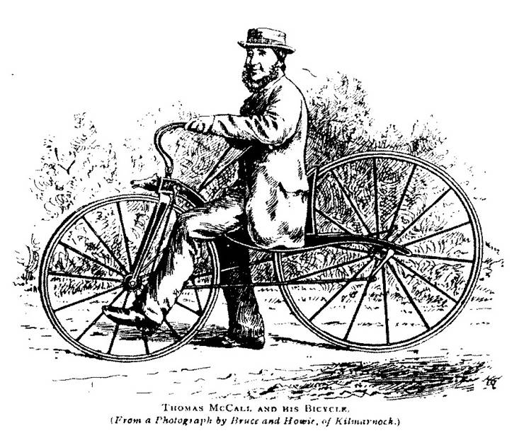 Picture Of Thomas McCall On Bicycle 1869